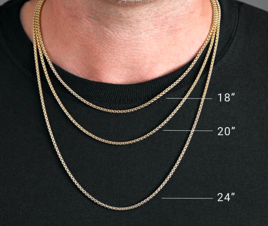 1mm 14K Solid Gold Box Chain