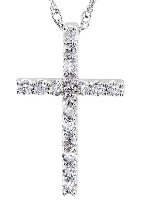 .08in Diamond Cross Pendant (Natural or Lab Grown)