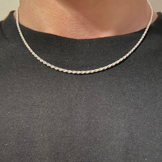 2mm Sterling Silver Rope Chain