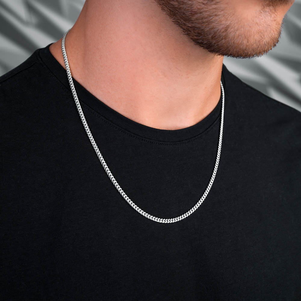 3.5mm Sterling Silver Cuban Link Chain