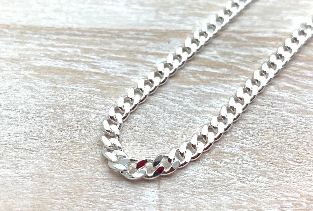 1.5mm - 8mm Silver Curb Chain