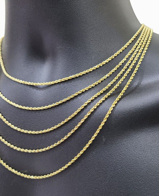 14K Yellow Gold Hollow Rope Chain (2mm)