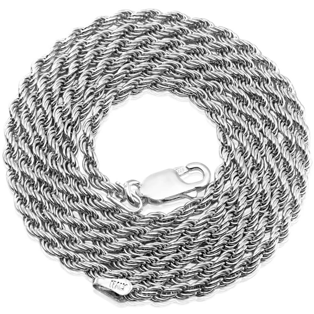 2mm Sterling Silver Rope Chain